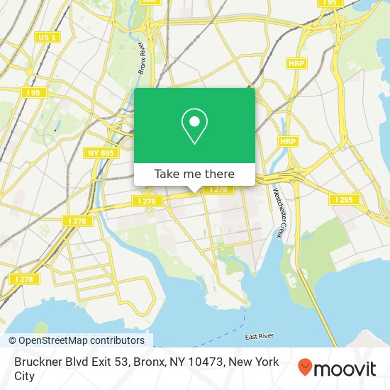 Mapa de Bruckner Blvd Exit 53, Bronx, NY 10473