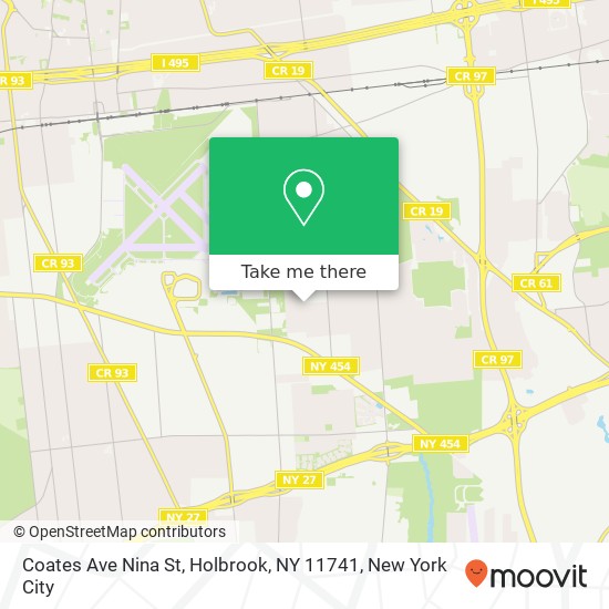Mapa de Coates Ave Nina St, Holbrook, NY 11741