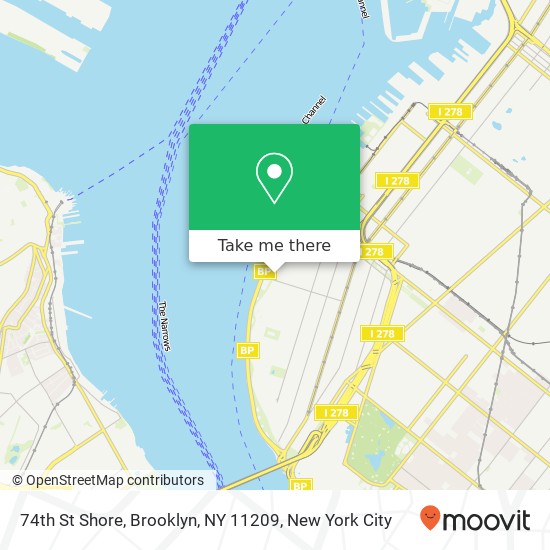 Mapa de 74th St Shore, Brooklyn, NY 11209