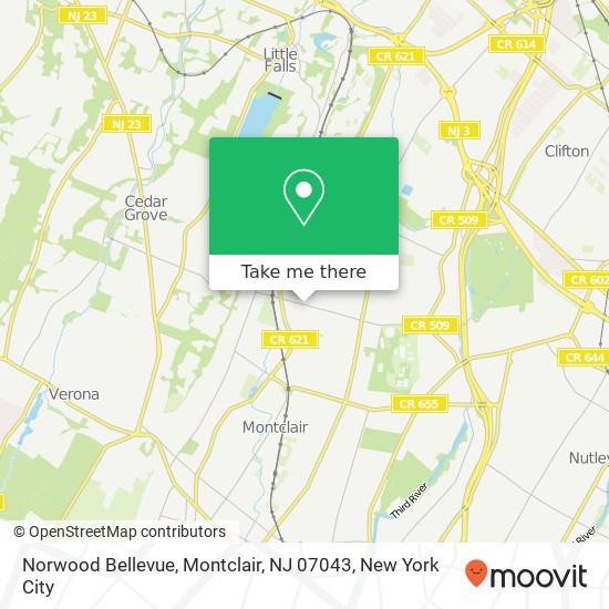 Norwood Bellevue, Montclair, NJ 07043 map