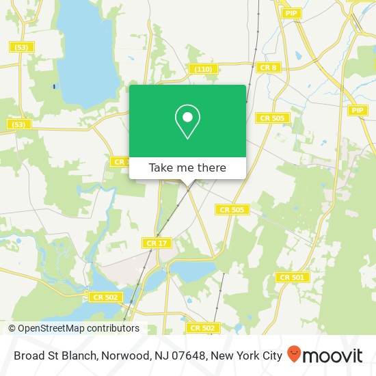 Broad St Blanch, Norwood, NJ 07648 map