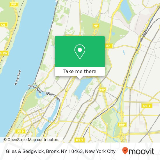 Mapa de Giles & Sedgwick, Bronx, NY 10463