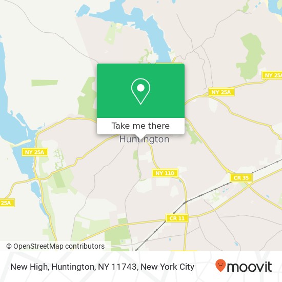 Mapa de New High, Huntington, NY 11743