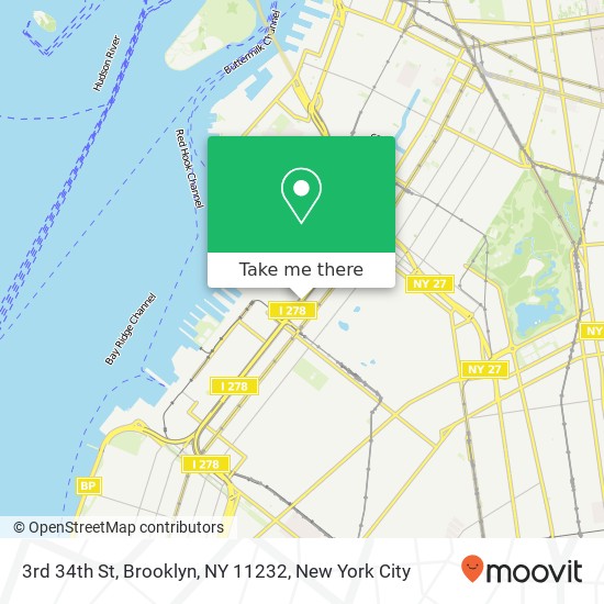 3rd 34th St, Brooklyn, NY 11232 map