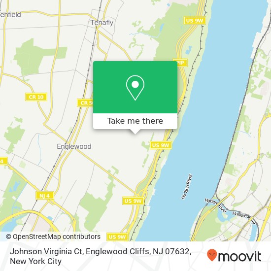 Mapa de Johnson Virginia Ct, Englewood Cliffs, NJ 07632