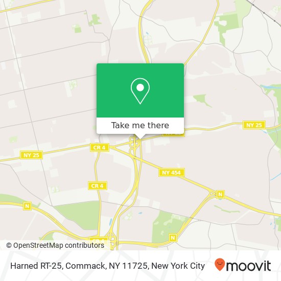 Mapa de Harned RT-25, Commack, NY 11725