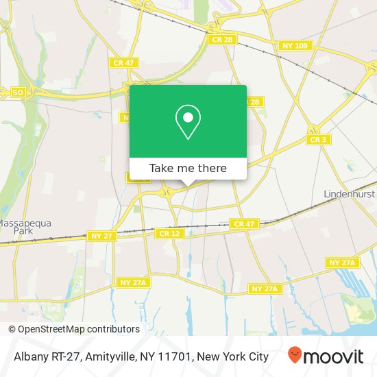 Albany RT-27, Amityville, NY 11701 map