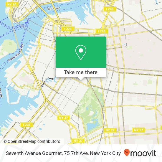 Mapa de Seventh Avenue Gourmet, 75 7th Ave