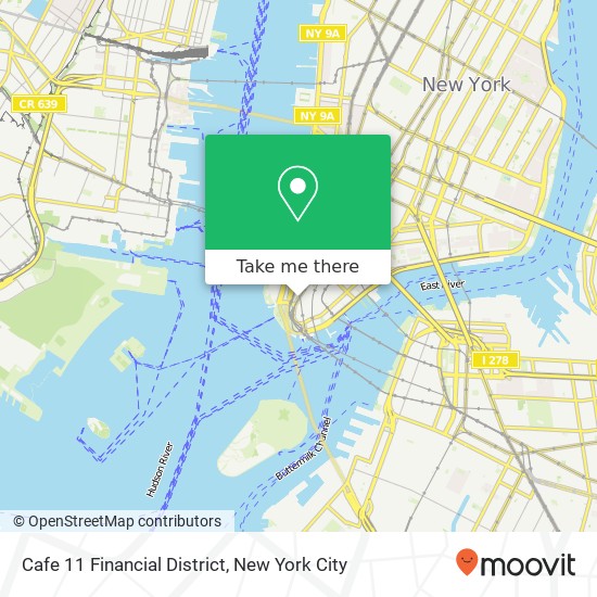 Mapa de Cafe 11 Financial District