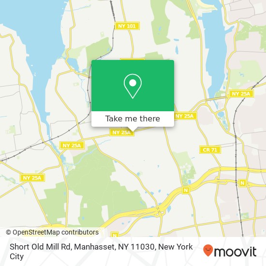 Mapa de Short Old Mill Rd, Manhasset, NY 11030