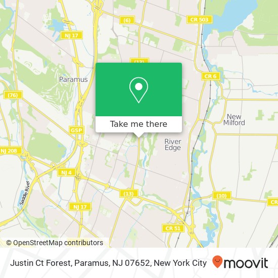 Justin Ct Forest, Paramus, NJ 07652 map