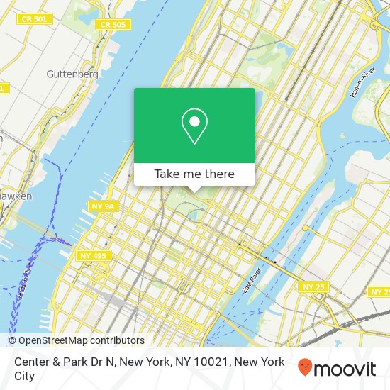 Mapa de Center & Park Dr N, New York, NY 10021