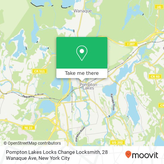 Mapa de Pompton Lakes Locks Change Locksmith, 28 Wanaque Ave