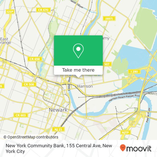 Mapa de New York Community Bank, 155 Central Ave