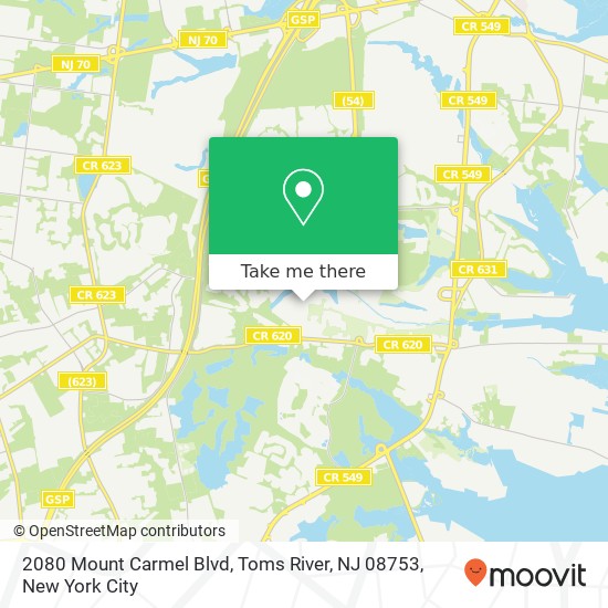 2080 Mount Carmel Blvd, Toms River, NJ 08753 map