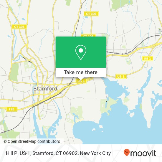 Hill Pl US-1, Stamford, CT 06902 map
