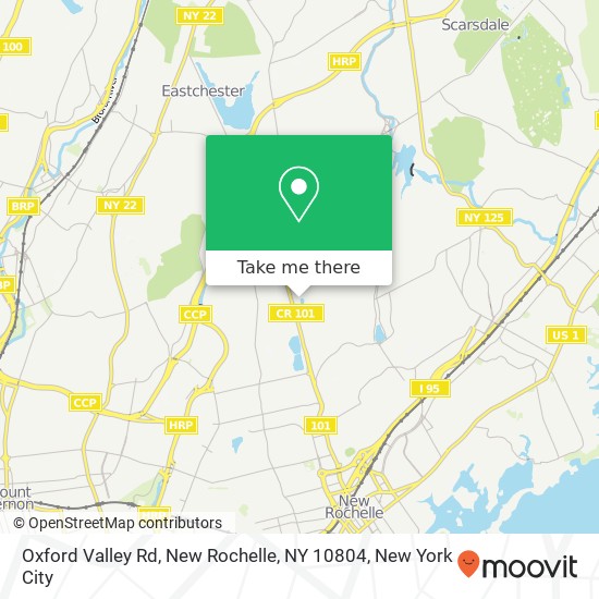 Mapa de Oxford Valley Rd, New Rochelle, NY 10804