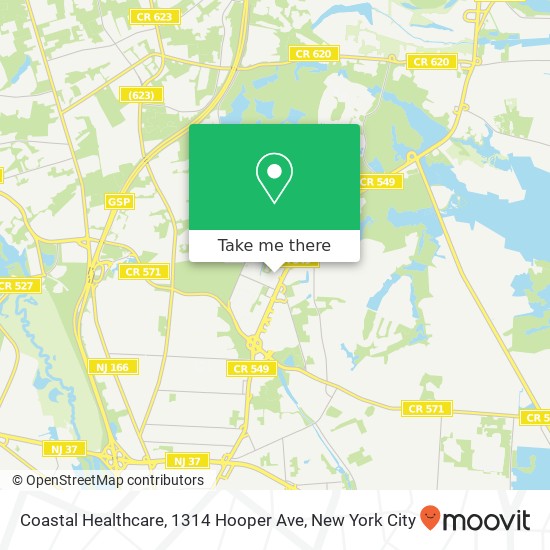 Mapa de Coastal Healthcare, 1314 Hooper Ave