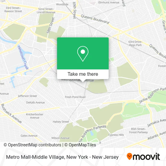 Metro Mall-Middle Village map
