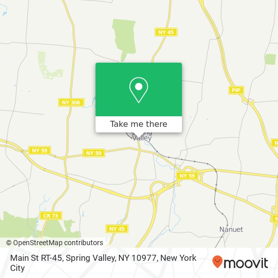 Mapa de Main St RT-45, Spring Valley, NY 10977
