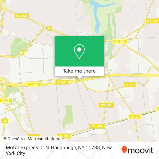 Motor Express Dr N, Hauppauge, NY 11788 map