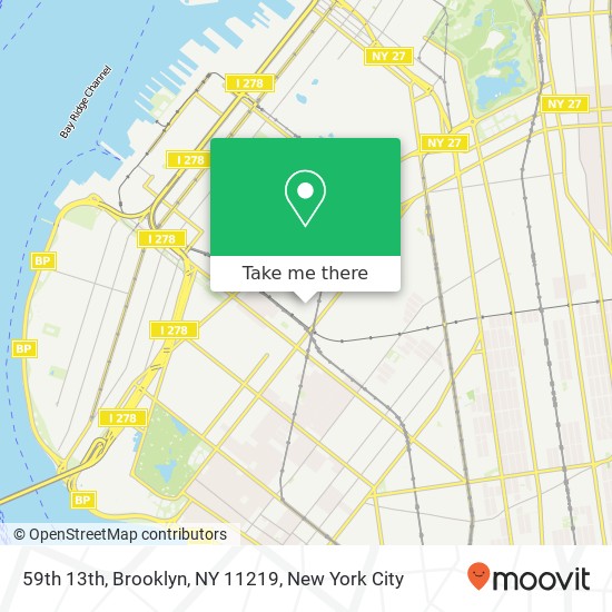 59th 13th, Brooklyn, NY 11219 map