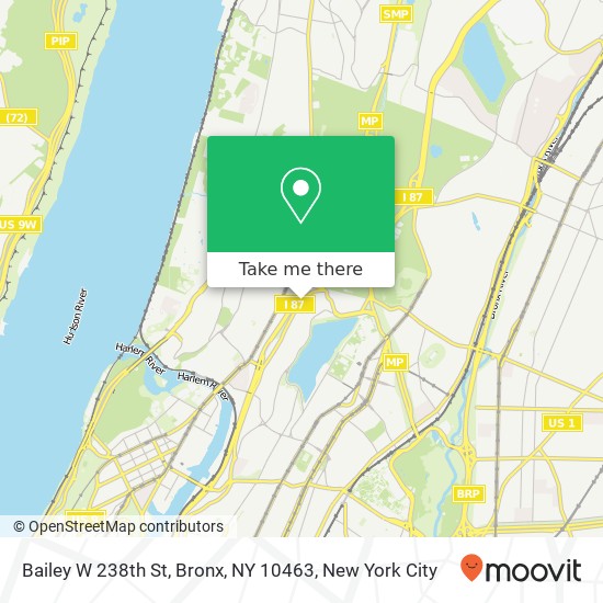 Mapa de Bailey W 238th St, Bronx, NY 10463