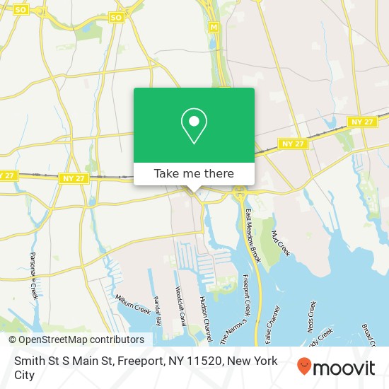 Mapa de Smith St S Main St, Freeport, NY 11520