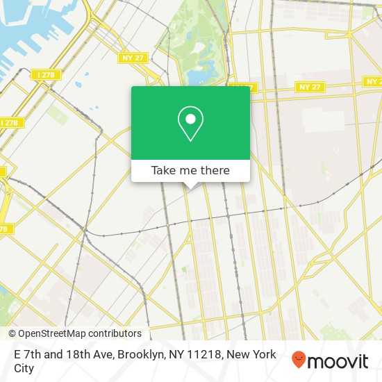 E 7th and 18th Ave, Brooklyn, NY 11218 map
