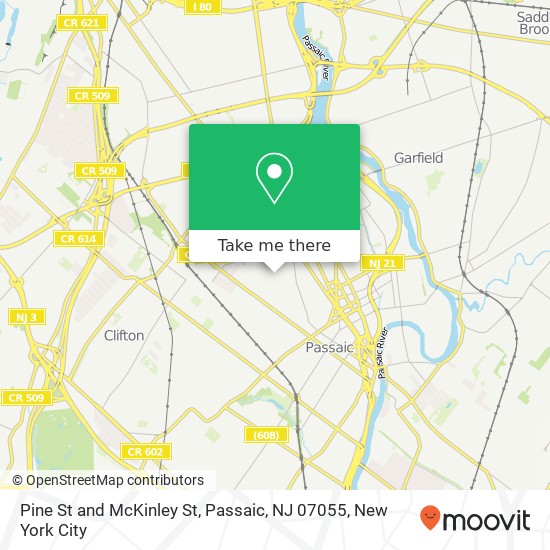 Mapa de Pine St and McKinley St, Passaic, NJ 07055