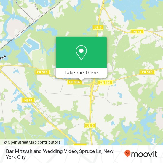 Bar Mitzvah and Wedding Video, Spruce Ln map