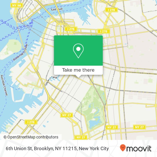 Mapa de 6th Union St, Brooklyn, NY 11215