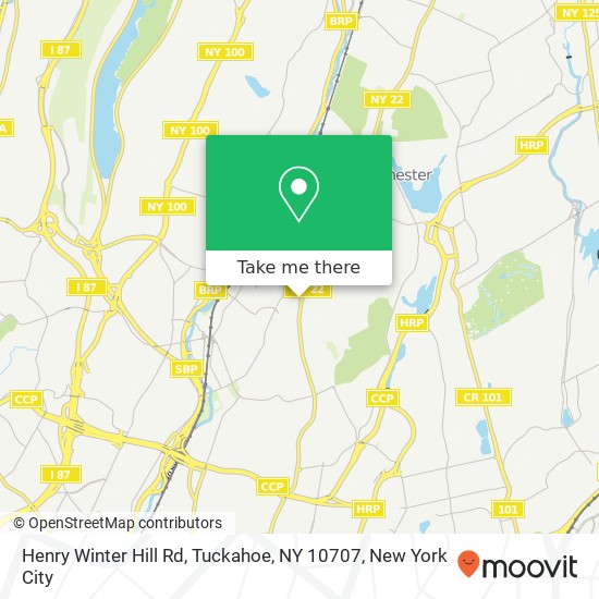 Mapa de Henry Winter Hill Rd, Tuckahoe, NY 10707