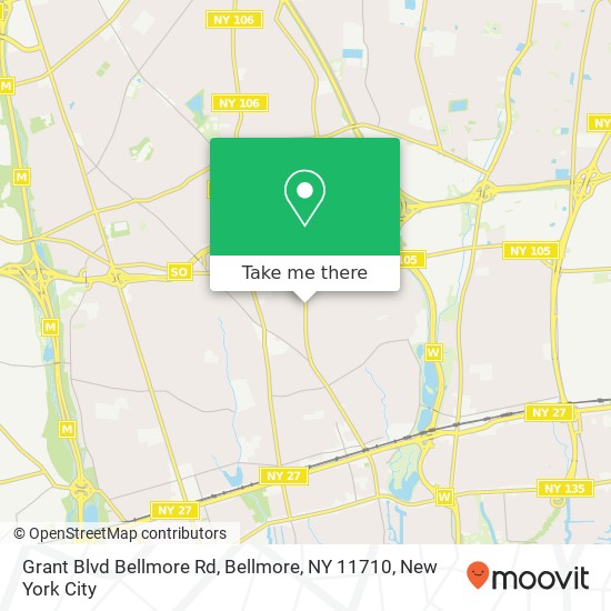 Grant Blvd Bellmore Rd, Bellmore, NY 11710 map