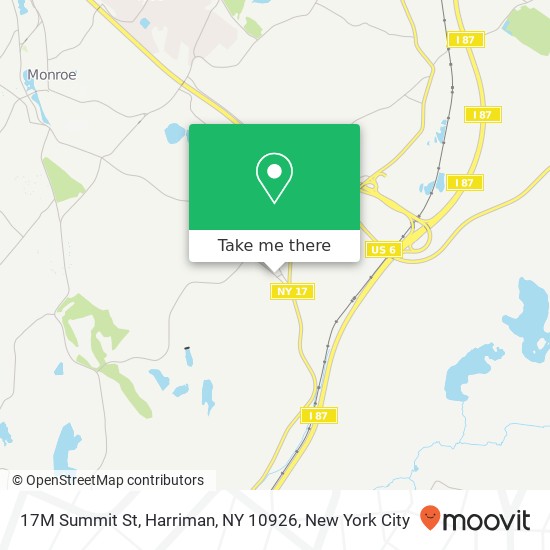 Mapa de 17M Summit St, Harriman, NY 10926