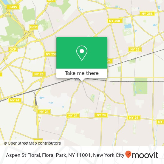 Mapa de Aspen St Floral, Floral Park, NY 11001