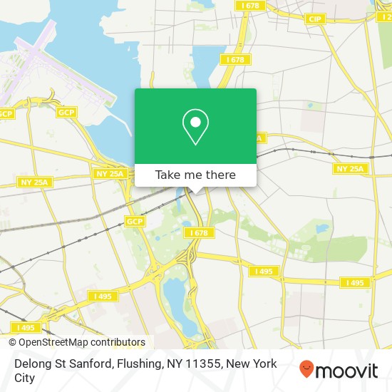 Mapa de Delong St Sanford, Flushing, NY 11355