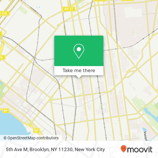Mapa de 5th Ave M, Brooklyn, NY 11230