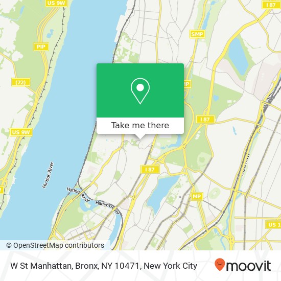 Mapa de W St Manhattan, Bronx, NY 10471