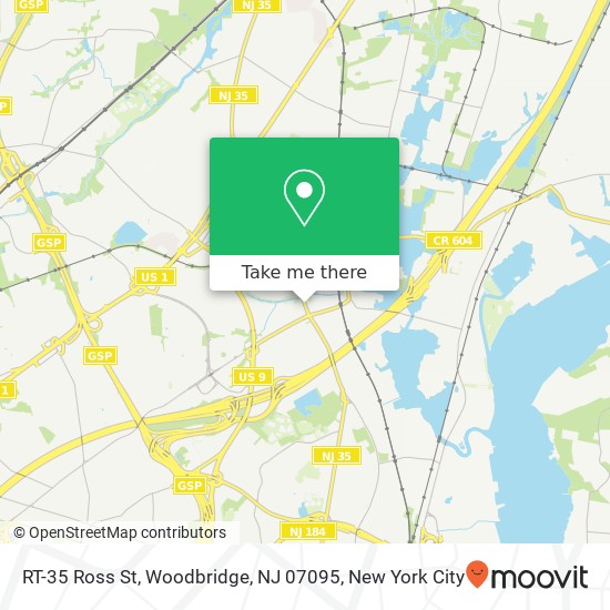 Mapa de RT-35 Ross St, Woodbridge, NJ 07095