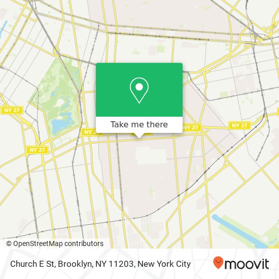 Mapa de Church E St, Brooklyn, NY 11203