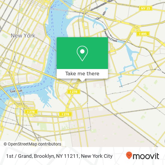 Mapa de 1st / Grand, Brooklyn, NY 11211