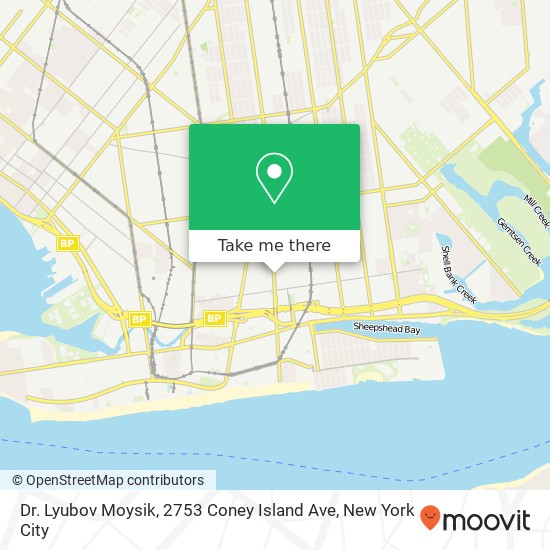 Dr. Lyubov Moysik, 2753 Coney Island Ave map