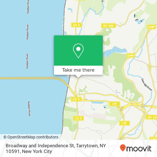 Broadway and Independence St, Tarrytown, NY 10591 map