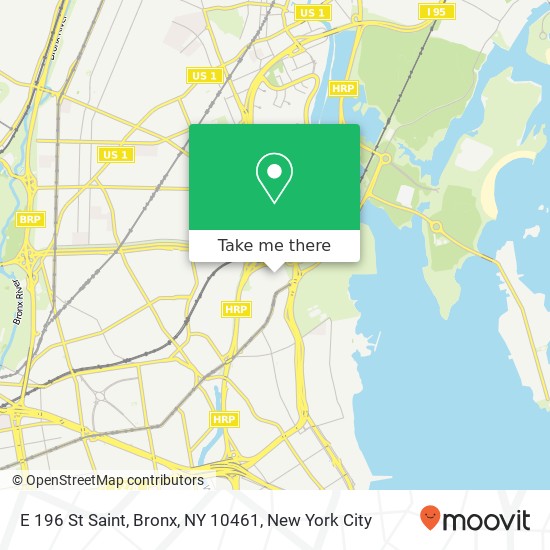 Mapa de E 196 St Saint, Bronx, NY 10461