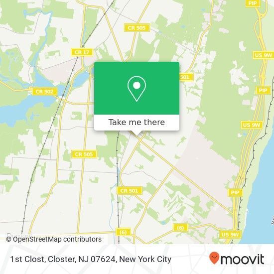 Mapa de 1st Clost, Closter, NJ 07624