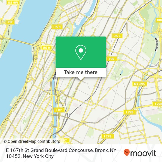 E 167th St Grand Boulevard Concourse, Bronx, NY 10452 map