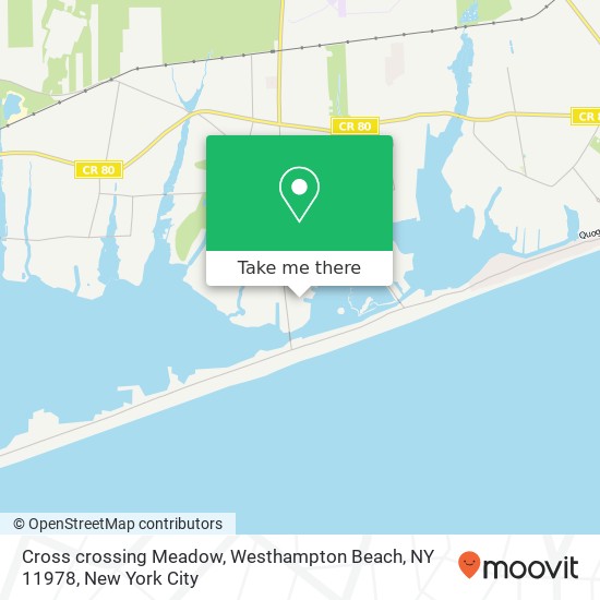 Cross crossing Meadow, Westhampton Beach, NY 11978 map