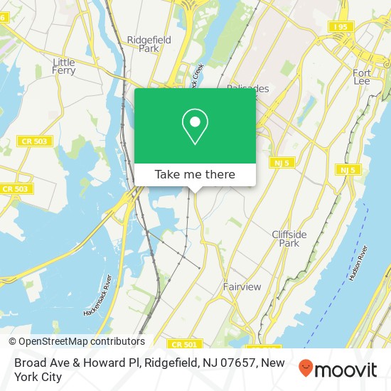Broad Ave & Howard Pl, Ridgefield, NJ 07657 map