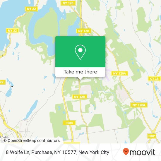 Mapa de 8 Wolfe Ln, Purchase, NY 10577